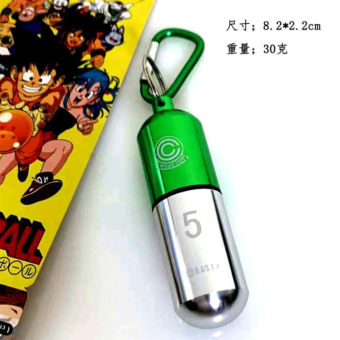 Wholesale Time Capsule Bottle Pill Shape Aluminum Alloy Toothpick Box Keychain